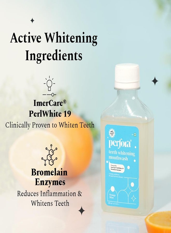 Perfora Teeth Whitening Mouthwash - 200ml X 2 | Alcohol-Free Mouth Wash Liquid With ImerCare® PerlWhite 19 & Hyaluronic Acid | Freshens Breath & Removes Germs | Mouthwash For Oral Care - Pack Of 2 - Image 4